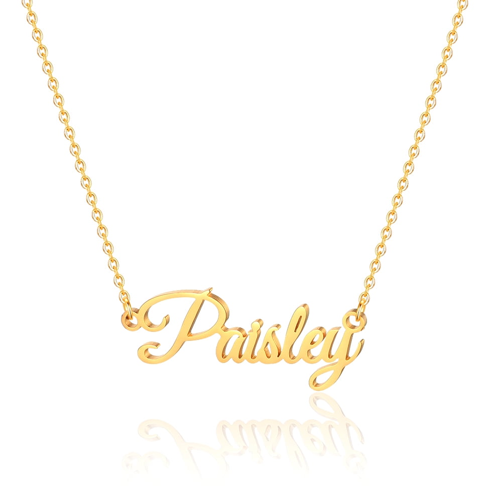 Name Necklace 18K Gold Plated 