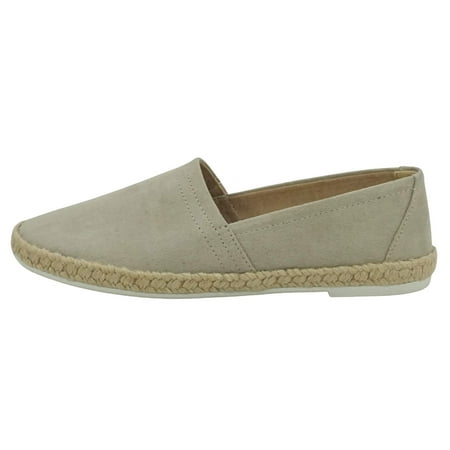 

Soda Sneakers Flat Women s Shoes Canvas Slip-On Espadrilles Jute Wrap Loafers BETTY-S Gray Beige Clay 6