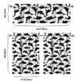 thumbnail image 6 of Kitchen Curtains 36 Inch Short - 3 Panel Set, Shark Whale Dolphin Ocean Theme, Rod Pocket Window Curtain, 100% Polyester for Nautical Farmhouse Kitchen, Easy Wash, 6 of 6