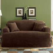 Sure Fit Soft Suede T-Cushion Sofa Slipcover