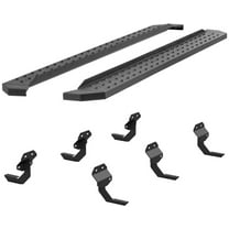 ARIES 2055542 RidgeStep Black Steel 6-1/2 x 85-Inch Truck Running Boards, Select Nissan Titan, XD