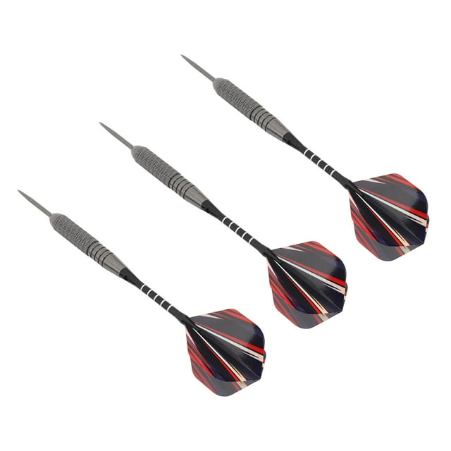 Throwing Darts, Metal Tip Darts Enhanced Control Knurled and Grooved 3PCS Professional with Storage Box for Beginners for Bar