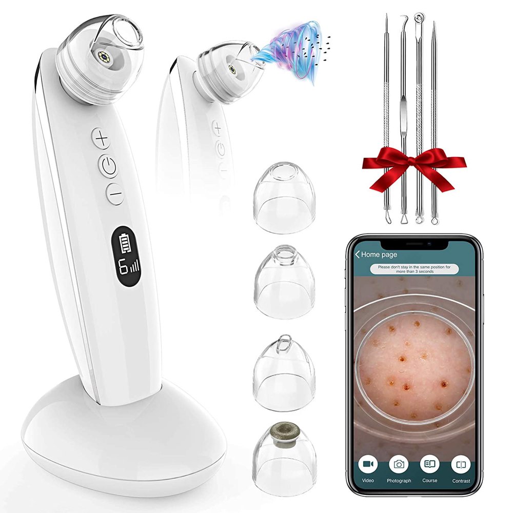 Blackhead Remover with Camera, Upgraded Pore Vacuum Cleaner, Visible