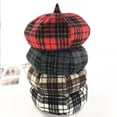 thumbnail image 4 of Sonducket Boina a cuadros, sombreros, gorros, gorros térmicos de temporada, estilo de moda, tocado de pintor clásico, boinas Vintage Newsboy, ropa Sombreros Caqui Sonducket AP010200-02B, 4 of 6