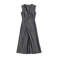 thumbnail image 6 of ChaoHeng Dresses for Women Maxi for 2026 Spaghetti Strap Sleeveless Flowy Solid Casual for Dark Gray XXL, 6 of 7