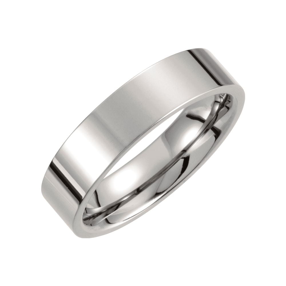 Jewels By Lux Titanium Grooved 6mm Brushed and Polished Band