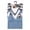 Blue Shadow-White-Med Gray Heather, variant on 3 Pack Women's Seamless Long-Line Double-Strap Pullover Bras, M, Blue Shadow-White-Med Gray Heather