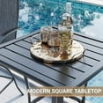thumbnail image 6 of MRUAKA 3-Piece Patio Swivel Bar Set - All Weather High Top Bistro Set with 2 Oversize Bar Stools & Metal Table for Backyard, Garden, Porch (Dark Gray), 6 of 6
