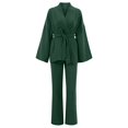 thumbnail image 1 of Heiheiup Dresses For Women 2024 Ladies' Spring And Autumn Solid Color Fashion Long Sleeve Slacks Crepe Ladies' Solid Color Nightgown Home Clothes, 1 of 4
