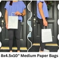 thumbnail image 2 of White Paper Gift Bags with Handles Bulk 25 pcs 8x4.5x10 Medium White Paper Bags for Gifts, Valentines, Shopping, Retail, 2 of 3