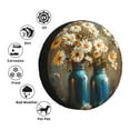 thumbnail image 4 of Yiaed Rustic Daisy Mason Jars Print Print Tire Wheel Cover, tire covers for trailers,rv wheel covers,rv tire covers, camper tire covers,tire covers for cars-15 inch, 4 of 6