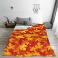 thumbnail image 5 of Pofeuu Vintage maple leaves autumn Print Ultra-Soft Micro Fleece Blanket,for Bed Or Sofa,All Season Throw Blankets Flannel Blanket-40"x30", 5 of 7
