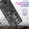 thumbnail image 6 of SaniMore for Samsung Galaxy S22 Ultra Case, Rugged PC CD Magnetic Cover Built-in Car Mount & Folding Kickstand Military Grade Shockproof Heavy Duty Protective Shell for Samsung S22 Ultra, Black, 6 of 6