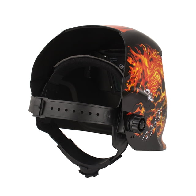 Solar-Powered Auto-Darkening Welding Helmet with Lithium Battery Backup – Large Viewing Window, Adjustable Sensitivity & Shade Range DIN 9-13, Secure Structure for MIG, MAG, TIG Welding, UV/IR