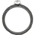 thumbnail image 3 of Diamond Sterling Silver Ruthenium-Plated Heart Ring, 3 of 7