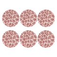 thumbnail image 2 of Pofeuu Rose Gold Abstract Spots Print Leather Coasters Set of 6, Round Cups Mugs Mat Pad for Home Kitchen Heat Resistant Drink Coasters,Round Shape, 2 of 7