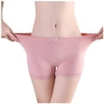 thumbnail image 2 of HUPOM Silk Panties Womens Panties Boxer Briefs Leisure Tie Seamless Waistband Pink Free, 2 of 9