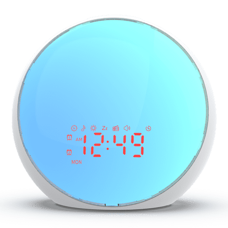 Sunrise Clock with White Noise Sound Machine for Bedroom Alarm Clock