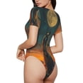 thumbnail image 3 of Lsque Sunset Prairie Meditating Horse Women's Crew Neck Short Sleeve Bodysuit Basic T Shirts Tops Onesie Adult Cute Pajama-X-Large, 3 of 8