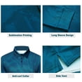 thumbnail image 5 of Polo Shirts for Men Men's Golf Shirt Dry Fit Long Sleeve Blue S, 5 of 7