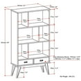 thumbnail image 5 of Allora Solid Rubberwood Teak Brown Bookcase Rectangular 63.98" Unassembled, 5 of 5