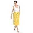 thumbnail image 2 of Falda midi con cinto Roman Fashion /Juvenil, 30483 (Mostaza) amarillo CH, 2 of 5