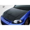 Carbon Creations 112943 1999-2000 Honda Civic DriTech Monster X Hood, Signature Black - 1 Piece