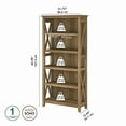 thumbnail image 6 of Bush Furniture Key West Tall 5 Shelf Bookcase, Reclaimed Pine, 6 of 8