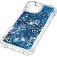 thumbnail image 6 of Compatible with iPhone 13 Pro Max Case Glitter Luxury Cute Love Liquid Quicksand Clear Soft TPU Girls Women Stylish Bumper Shockproof Protective Case for iPhone 13 Pro Max 6.7" Blue YB, 6 of 12