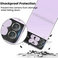 thumbnail image 6 of (2 Pack) Dteck Compatible with Samsung Galaxy Z Flip 3 5G,Camera Lens Protector Anti-Scratch 2 in 1 Ultra-Thin Bubbles Free HD Tempered Glass Camera Lens Protector Film for Galaxy Z Flip 3 5G,Black, 6 of 8