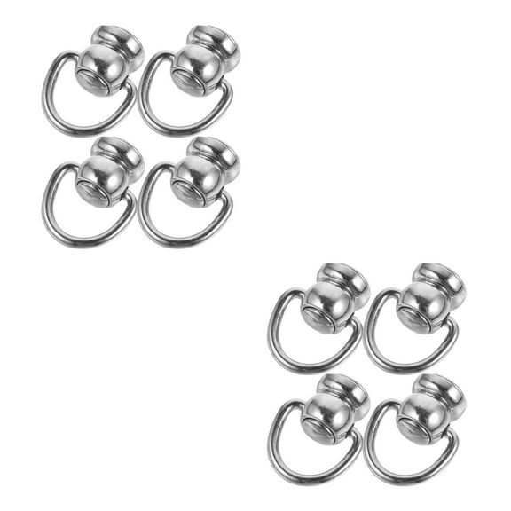 8 Pcs Rotatable Rivet D Rings Multi-function D Rings Rotating Backpack Purse Accessories
