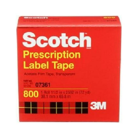 3M Scotch Label Tape RX, 1.5X 72YD, 1 Ea