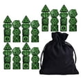 thumbnail image 2 of de dados poliédricos acrílicos de 42 piezas con bolsa de almacenamiento D4-D20 para s de de , Verde CUTICAT Dados poliédricos, 2 of 3