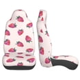 thumbnail image 3 of Honeii Hand Drawn Strawberry Print Car Seat Covers 2 Pieces, Full Set Universal Seat Covers for Cars, Waterproof Auto Seat Protectors, 3 of 7