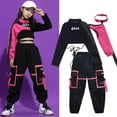 thumbnail image 4 of LOLANTA Girls Hip Hop Dance Clothes 3Pcs Crop Top Cargo Pants Sets Active Outfits, 4 of 5