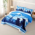 thumbnail image 3 of Homewish Labrador Retriever Animal Twin Quilt Set,Snow Mountain Pine Twin Coverlet Set,Blue,2-Piece, 3 of 7