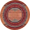 thumbnail image 1 of Unique Loom Estrella Rustic Distressed Rug 6' x 6' Round Orange/Black, 1 of 2