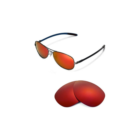 Walleva Fire Red Polarized Replacement Lenses for Ray-Ban RB8301 59mm Sunglasses