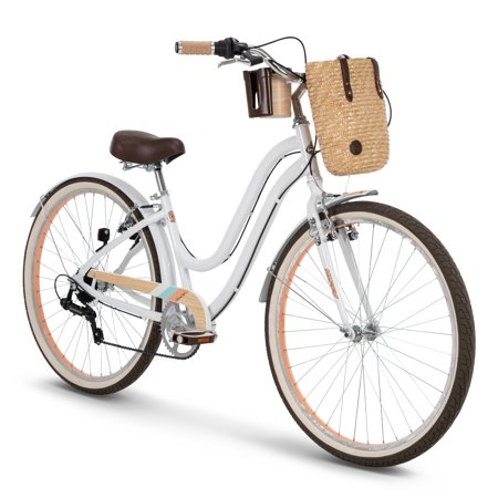 Panama Jack Parkside 27.5-In. 7-Speed Cruiser Bicycle for Women  White by Huffy