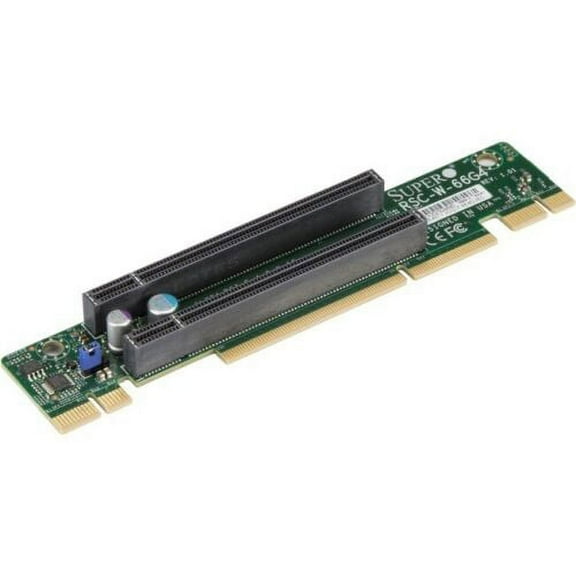 Supermicro RSC-W-66G4 1U LHS WIO Riser card with two PCI-E 4.0 x16 slots,HF,RoHS