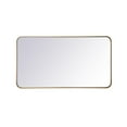 thumbnail image 1 of Elegant Lighting MR802240BR 22 x 40 in. Soft Corner Metal Rectangular Mirror, Brass, 1 of 1