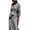 Black Striped, variant on Womens 2026 Shirt Dress Casual Lapel 3/4 Sleeve Button Down Split Belted Vacation Maxi Dress