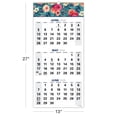 thumbnail image 4 of 2026-2027 Excello Brands 27" x 13" Academic Year Large Print 3 Month View Wall Calendar, Monthly, 21 Month, Teal Floral, 4 of 4