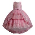 thumbnail image 1 of KAWELL Flower Girls Wedding Tulle Hi-lo Dress Princess Birthday Pageant Party Formal Communion Evening Dance Ball Gown, 1 of 6
