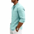 thumbnail image 5 of SOOMLON Henley Shirts for Men Long Sleeve Big and Tall Button Shirts Fashion Work Shirt Cozy Office Wear with Pocket, 5 of 9