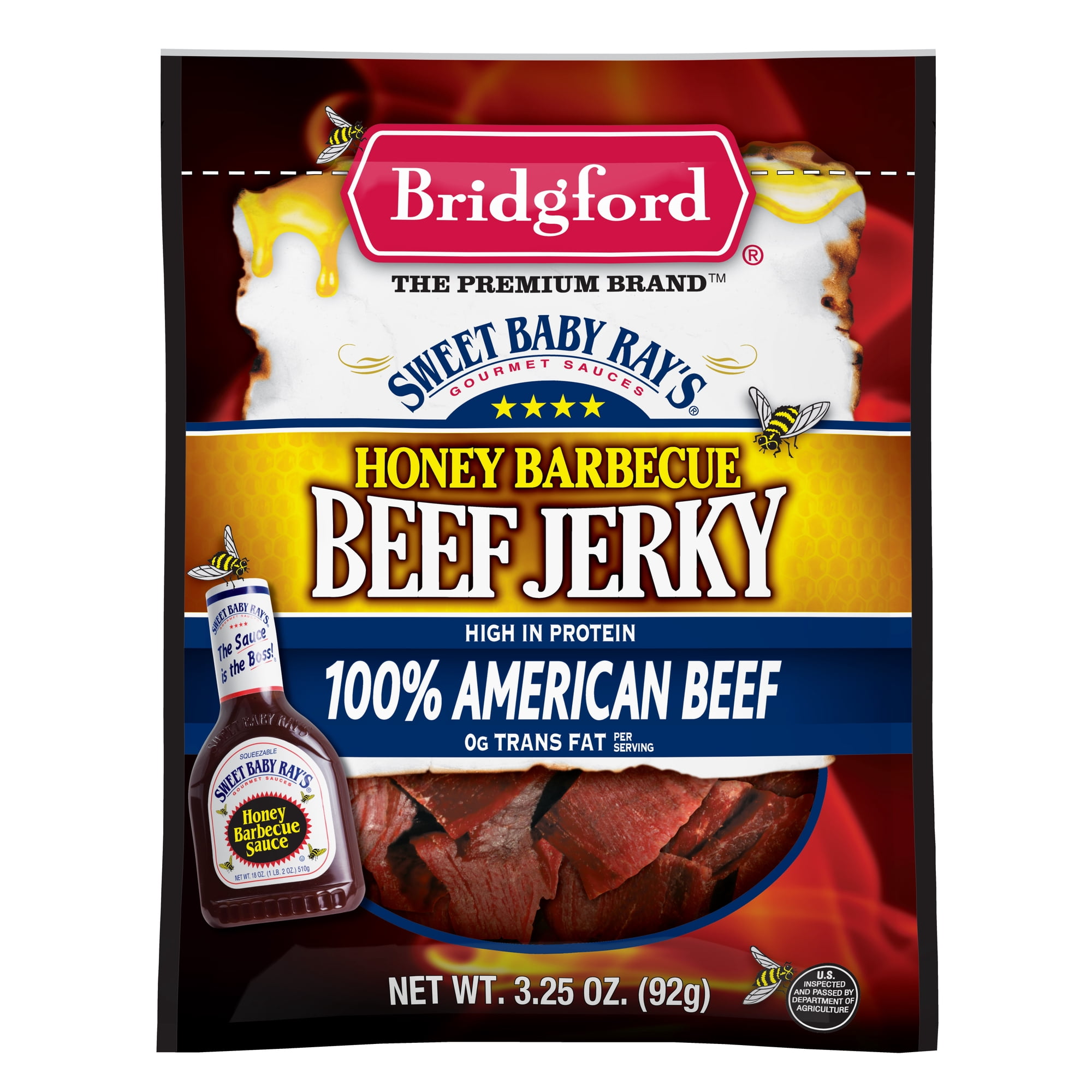 Sweet Baby Ray's Honey Barbecue Beef Jerky - 3.25 oz