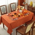 thumbnail image 2 of Larponder Fall Tablecloth Rectangle, Jacquard Spillproof & Stain Resistant Table Cloth with Pinecones Designs, Washable Table Cover for Autumn Holiday, 2 of 7