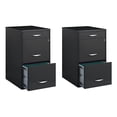 thumbnail image 1 of Home Square 3 Drawer File Cabinet in Charcoal in Set of 2, 1 of 2