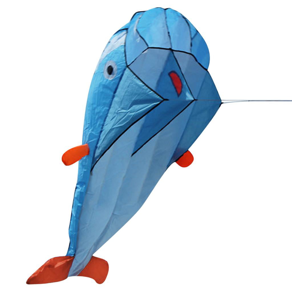 85inch Large Red Dolphin Parafoil Kite for Kids Outdoor Games Activities 