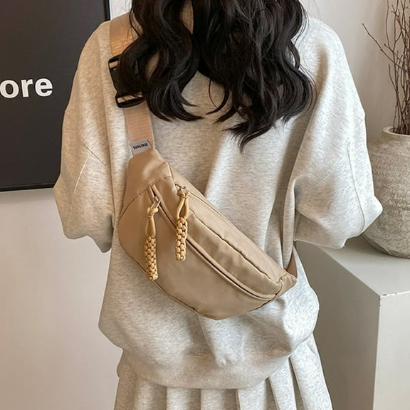 Vadktai Crossbody Bags for Women, Trendy Medium Crescent Bag, Lightweight Woman Over Shoulder Purse with Zipper